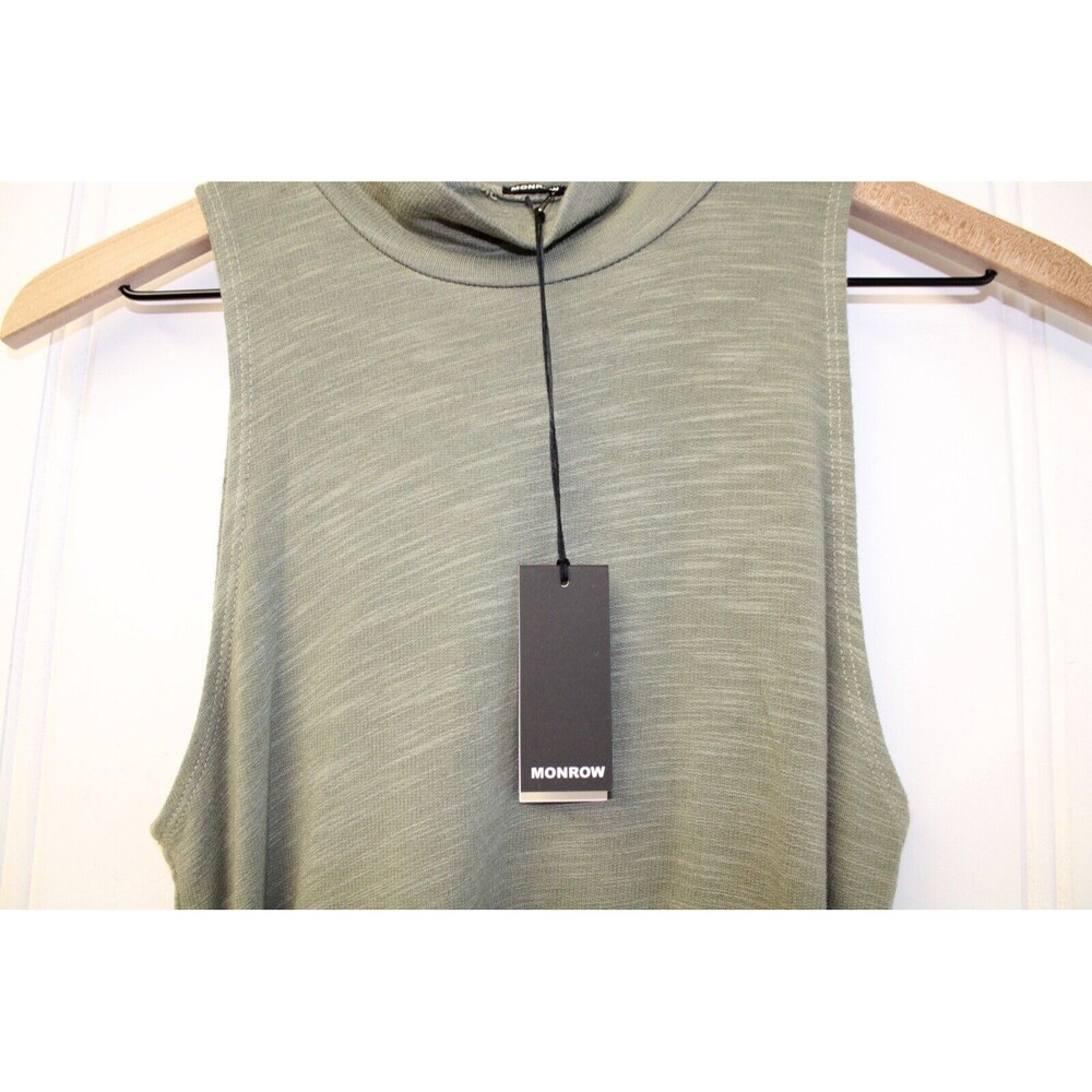 Monrow Supersoft Mock Neck Tank Dress Women's Laurel Green Size S‎ - Picture 5 of 11